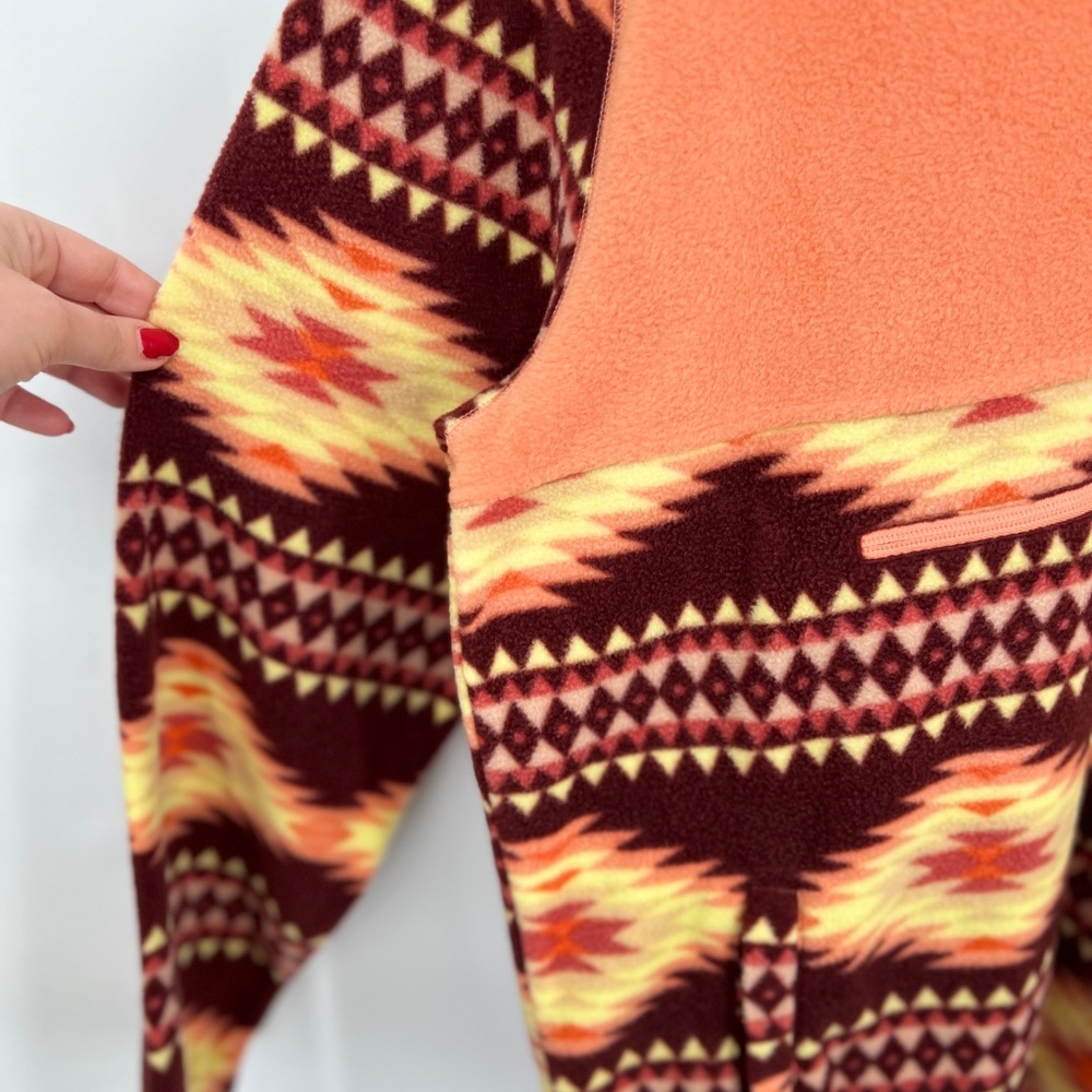 Massive Outdoor Abstract Print Fleece Hoodie Pullover Size M - Picture 3 of 8